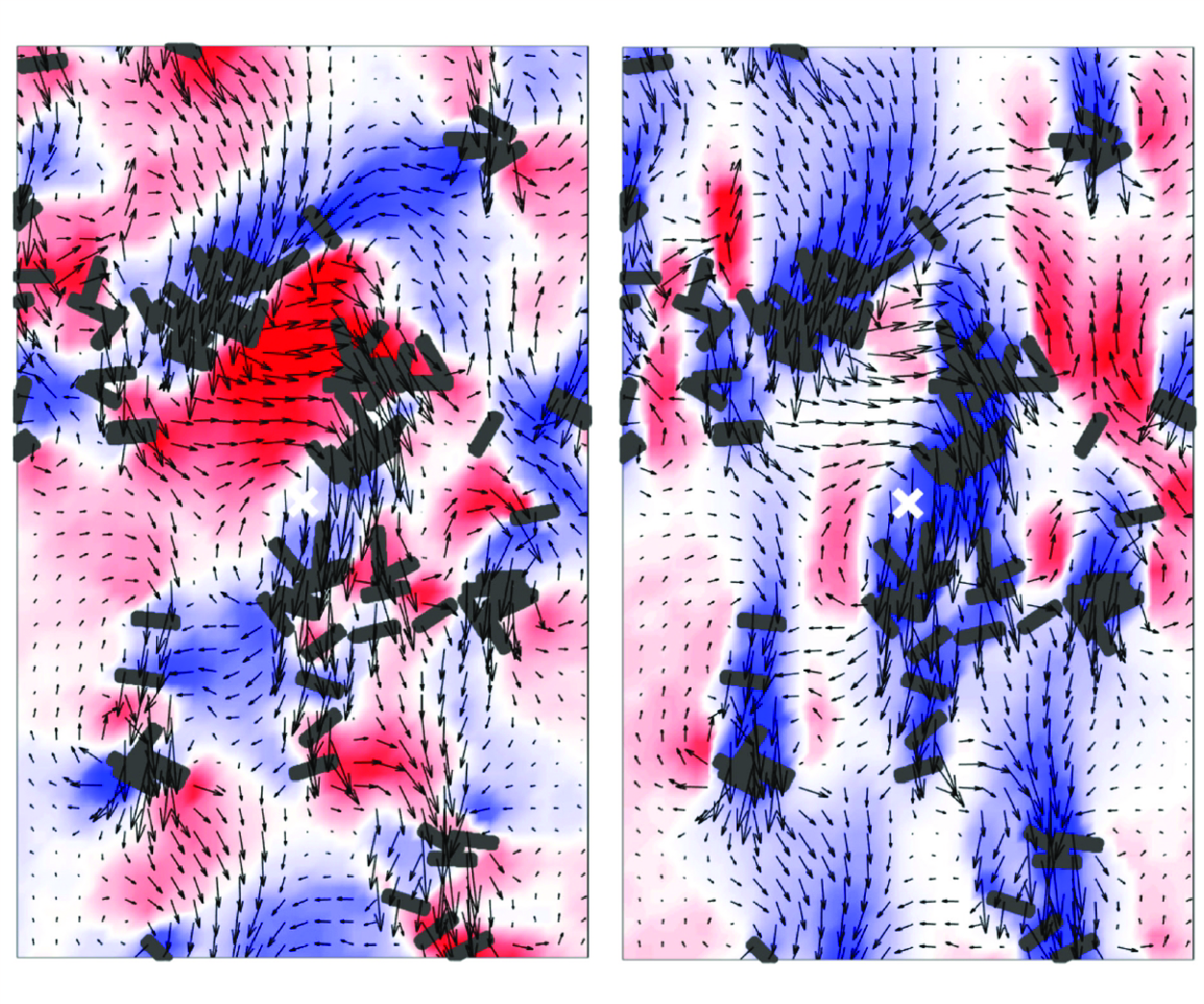 Fall of a group of confined cylinders in a liquid at rest at moderate Reynolds number